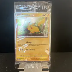 Pokemon TCG Pikachu Snowflake Holo 025/165 Near Mint Stamped - Image 1
