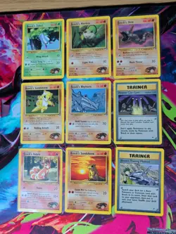 Pokemon TCG Gym Heroes Job Lot x 9 No Duplicates Near Mint Vintage WOTC - Image 2