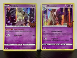 Pokemon TCG Mimikyu & Mismagius Holo Rare Bundle - Image 1