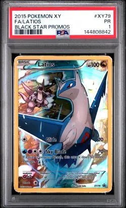 2015 POKEMON XY BLACK STAR PROMOS #XY79 FULL ART/LATIOS PSA 1 - Image 1