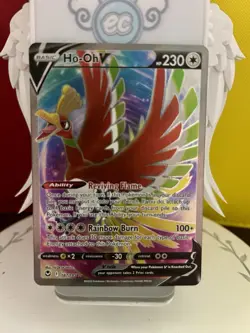 Pokemon TCG Ho-Oh V (Full Art) 187/195 SWSH12: Silver Tempest Ultra Rare NM - Image 1