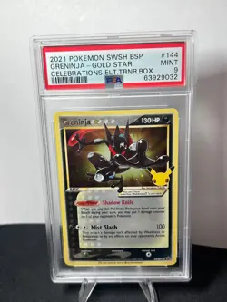 Greninja-gold Star 144 Celebrations Elite Trainer Box Pokemon PSA 9 - Image 1
