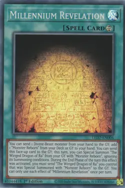 Yugioh Millennium Revelation LED7-EN006 Super Rare 1st Edition NM - Image 1