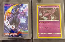 Dark Mewtwo Pokemon Nintendo Amiibo Card Japanese 2016 Promo Low Pop NM/M - Image 1