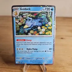 Pokemon TCG Golduck 008 ME: Mega Evolution Cosmos Holo Black Star Promo Card NM - Image 1