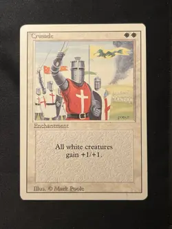 Crusade - MTG - Revised - MP - Vintage Card - BANNED - Image 1