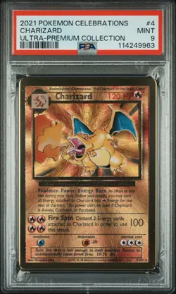 2021 POKEMON CELEBRATIONS ULTRA-PREM COLL #4 CHARIZARD PSA 9 - Image 1