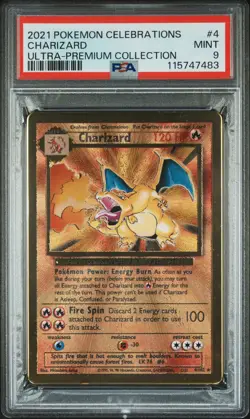 2021 POKEMON CELEBRATIONS ULTRA-PREM COLL #4 CHARIZARD PSA 9 - Image 1