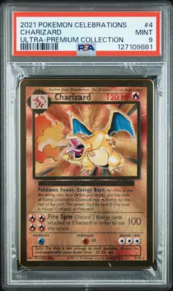 2021 POKEMON CELEBRATIONS ULTRA-PREM COLL #4 CHARIZARD PSA 9 - Image 1