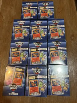Pokemon Mystery Gems🔥1 CGC Graded Card! Brand New Factory Sealed. Lot Of 11. - Image 1