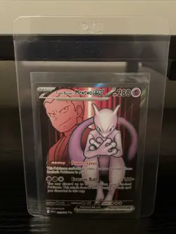 Pokemon TCG Team Rockets Mewtwo EX 213/182 Full Art Destined Rivals - Image 1