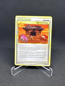 Burned Tower Stadium Trainer Pokemon HeartGold & SoulSilver Undaunted #71 2010 - Image 1