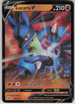 Pokemon TCG Lucario V Ultra Rare SWSH08: Fusion Strike 146/264 - Image 1