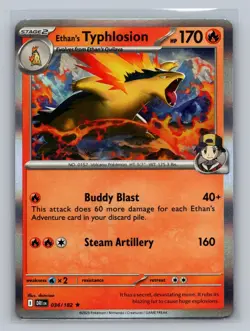 Ethan's Typhlosion 034/182 Rare Destined Rivals Pokemon Holo NM - Image 1