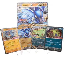 Pokemon Stamped Promos Prismatic Evolutions Lucario Tyranitar ex Premium - Image 1