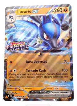 Pokemon Stamped Promos Prismatic Evolutions Lucario Tyranitar ex Premium - Image 4