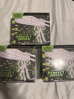 Pokemon TCG Perfect Order ETB Factory Sealed Brand New ( LOT OF 3 ) - Image 1