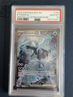 Kyurem EX Card 165/086 English Black Bolt Sir PSA 10 Gem Mint Pokemon - Image 1
