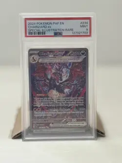 2024 Pokemon Paldean Fates PAF EN #234/091 Charizard ex Illustration Rare PSA 9 - Image 1