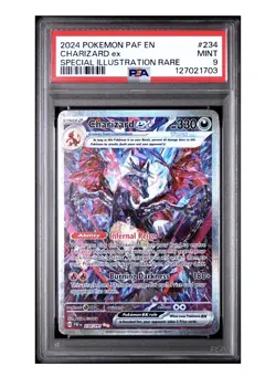 2024 Pokemon Paldean Fates PAF EN #234/091 Charizard ex Illustration Rare PSA 9 - Image 2