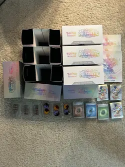 Pokemon Prismatic Evolutions Super Premium & ETB- OPENED - NO PACKS - 10 Total - Image 4