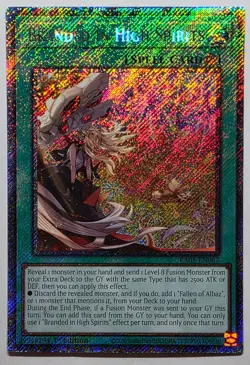 Yugioh Branded in High Spirits RA05-EN067 Platinum Secret Rare 1st Edition - Image 1