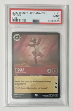 2023 DISNEY LORCANA EN 1-THE FIRST CHAPTER #127 TIGGER FOIL PSA 9 - Image 1