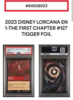 2023 DISNEY LORCANA EN 1-THE FIRST CHAPTER #127 TIGGER FOIL PSA 9 - Image 2