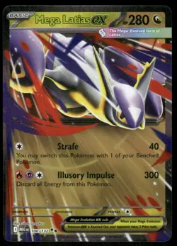 Mega Latias EX 100/132 Double Rare Holo Mega Evolution Pokemon TCG trading card - Image 1