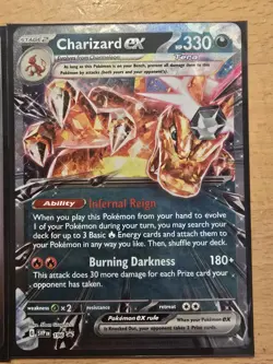 Charizard EX 196 Promo Charmander 007 Charmeleon 008 NM Pokemon Card - Image 2