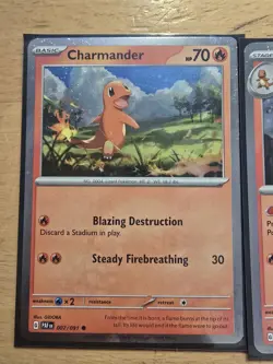 Charizard EX 196 Promo Charmander 007 Charmeleon 008 NM Pokemon Card - Image 4