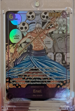 One Piece CCG Enel OP15-118 Holo Manga Character Card Adventure on Kami's Island - Image 1