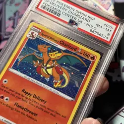 2022 POKEMON SWSH BLACK STAR PROMO #075 SPECIAL DELIVERY CHARIZARD-HOLO PSA 8 - Image 3