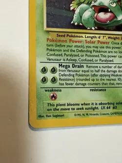 Pokemon Venusaur Wotc Promo Holo Rare 13/53 100 HP Stage 2 1999 English Card - Image 5