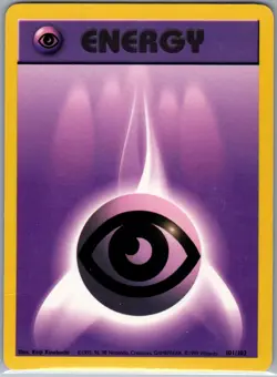 Psychic Energy 101/102 Non Holo Base Set - Pokemon Card - LP - Image 1