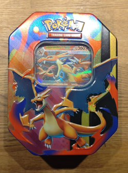 Charizard card collecting tin Pokemon and free ex card [only] - Image 1