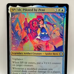 SP//dr Piloted by Peni Parker MTG Marvel Secret Lair Foil Borderless 0147 Rare - Image 1