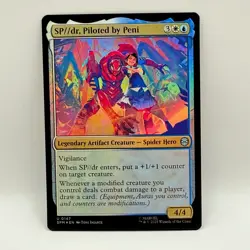 SP//dr Piloted by Peni Parker MTG Marvel Secret Lair Foil Borderless 0147 Rare - Image 2