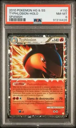 Pokemon PSA 8 Typhlosion Prime 110/123 HeartGold & SoulSilver 2010 - Image 1