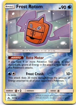 Pokemon TCG Frost Rotom 41/156 Ultra Prism Reverse Holo Rare Lightly Played - Image 1