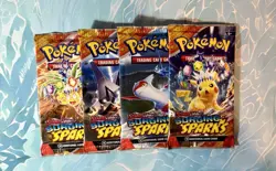 Pokemon TCG Surging Sparks Booster Pack Art (Set of 4) NEW & SEALED - Image 1