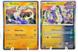 Miraidon 121/162 Temporal Forces & Miraidon 80/198 Scarlet Violet Holo R Pokemon - Image 1