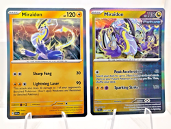 Miraidon 121/162 Temporal Forces & Miraidon 80/198 Scarlet Violet Holo R Pokemon - Image 2