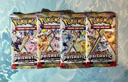 TCG Pokemon Prismatic Evolutions Pack Art Set [Set of 4] New/Sealed - Image 1