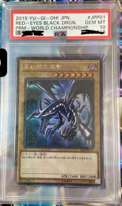 Red-Eyes Black Dragon Yugioh 2019 2019-JPP01 Millennium Secret Rare 1st PSA 10 - Image 1
