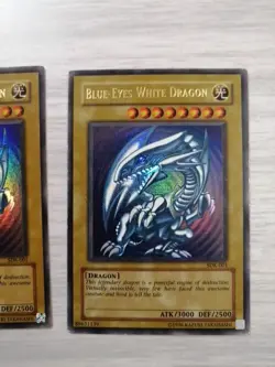 3x Blue Eyes White Dragon Yu-gi-oh Played Condition - Image 4