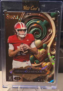 2026 Wild Card Sweet Rookie QB Fernando Mendoza #2/4 - #1 Overall Draft Pick - Image 1
