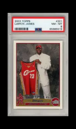 PSA 8 LeBron James 2003 Topps #221 Basketball Card - Image 1