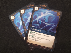 3X-FRIGID TOUCH 066/221 RIFTBOUND - SPIRITFORGED FOIL ENGLISH CARD - Image 1