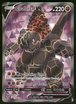 Pokemon Cards Coalossal V 173/185 Vivid Voltage Rare Ultra NM *1 - Image 1